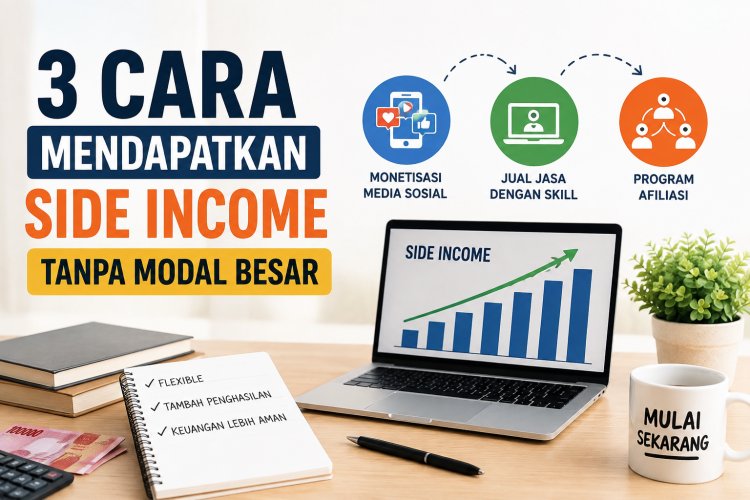 3 Cara Mendapatkan Side Income Tanpa Modal Besar