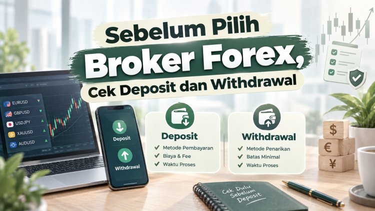 Sebelum Pilih Broker Forex, Cek Deposit dan Withdrawal