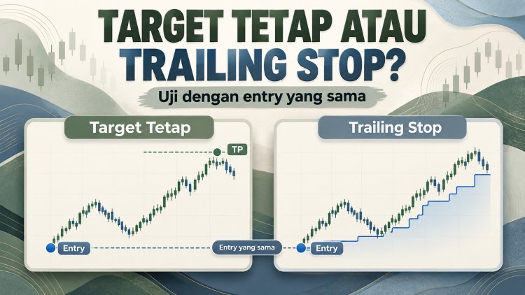 Target Tetap atau Trailing Stop? Uji dengan Entry Sama