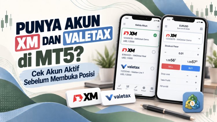 Punya Akun XM dan Valetax di MT5? Cek Akun Aktif Sebelum Membuka Posisi