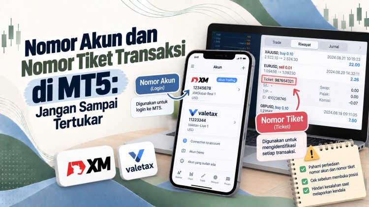 Nomor Akun dan Nomor Tiket Transaksi di MT5: Jangan Sampai Tertukar