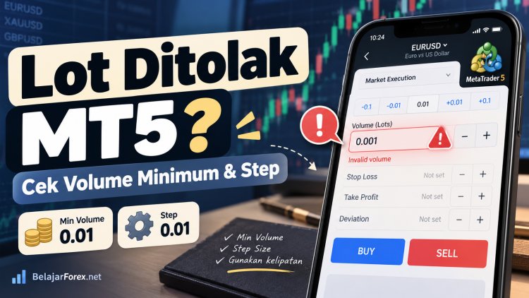 Lot Ditolak MT5? Cek Volume Minimum dan Step